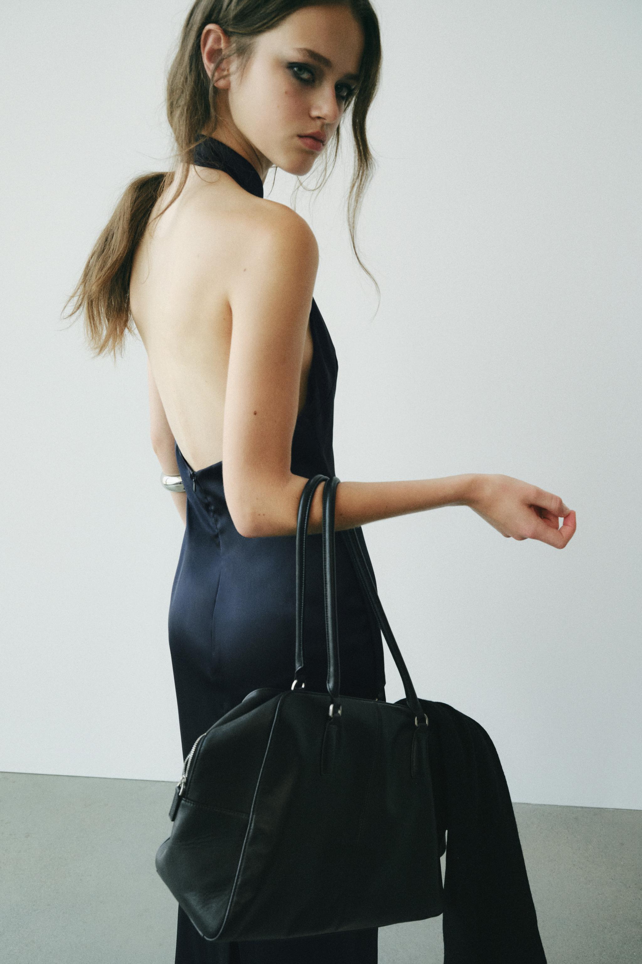SATIN CUT OUT SLIP DRESS